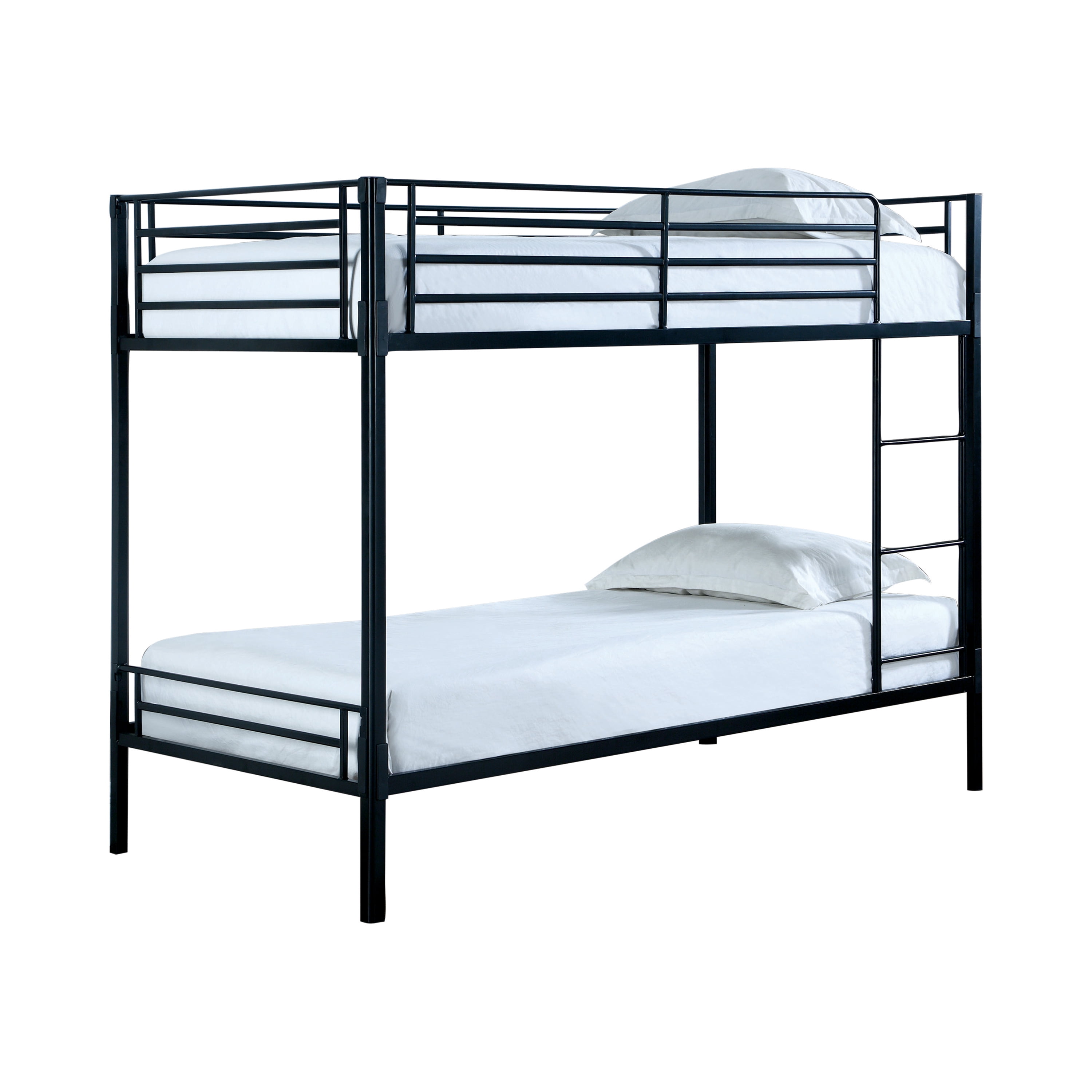 Contemporary Metal Bunk Bed in Black - Walmart.com