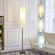 NATYSWAN 65" Paper Floor Lamp - Minimalist Skinny Tall Lamp for for Living Room - LED Bulb Included&Pull Chain Switch - Stand Corner Lamp for Bedroom, Home Office