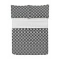 thumbnail image 1 of Contemporary Microfiber Bedspread Set, Checkered Pattern with Contrast Colors and Curvy Lines Modern Mosaic, Soft Bedding Set with Pillow Shams & Comforter, 3 Sizes, Black and White, by Ambesonne, 1 of 1