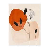 Simple Floral Line Art - Line Drawing Abstract Minimalist Modern Art ...