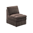 thumbnail image 1 of Contemporary Mink Suede Armless Chair - 33" Wide Modular Sofa for Living Room, Modern Design, Plush Comfort, Brown Mix, Perfect for Any Space, 1 of 6
