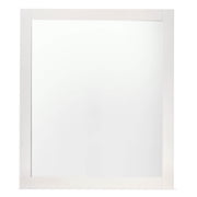 Contemporary Mirror in Matte White Finish