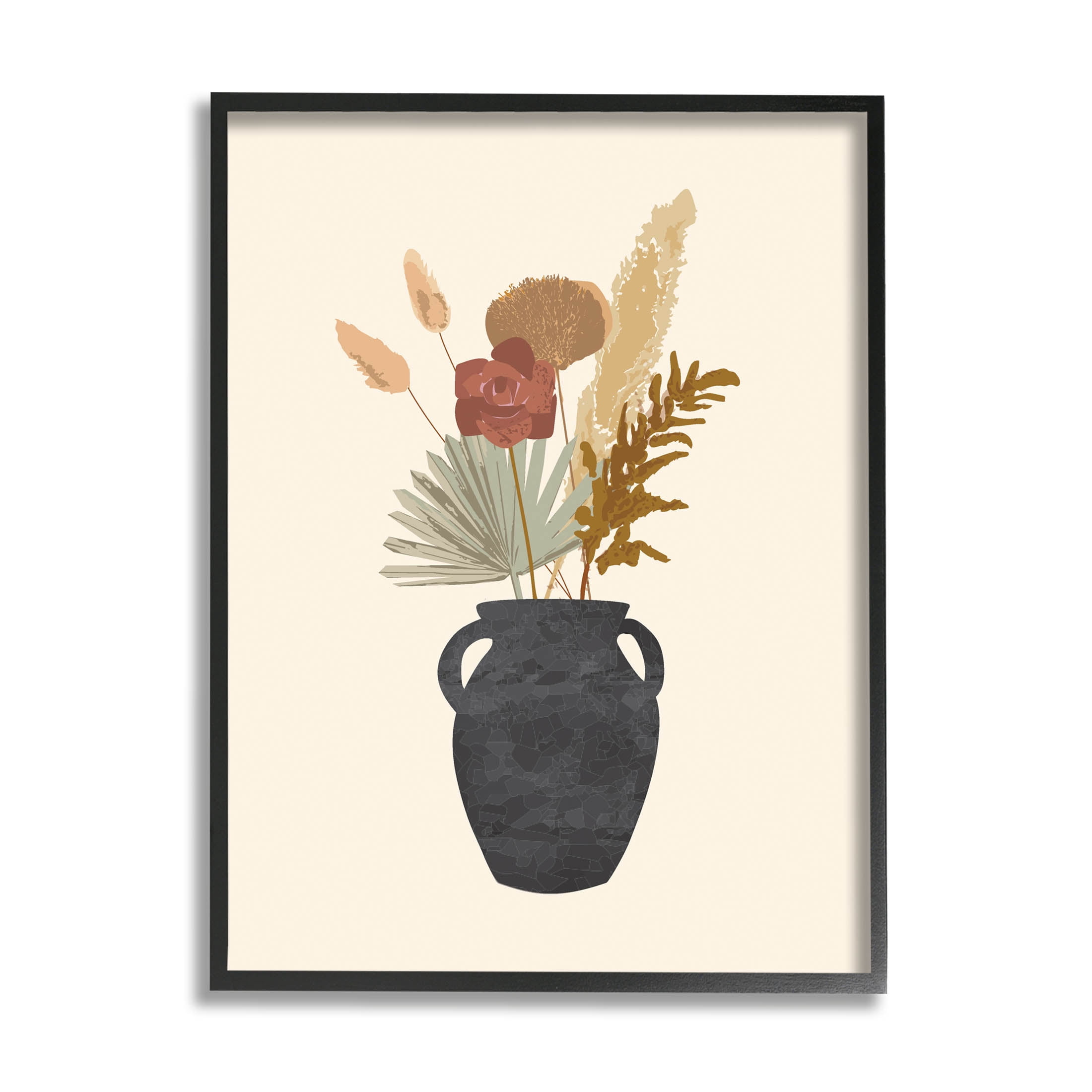 Contemporary Mixed Botanical Herbs Botanical & Floral Graphic Art Black Framed Art Print Wall Art