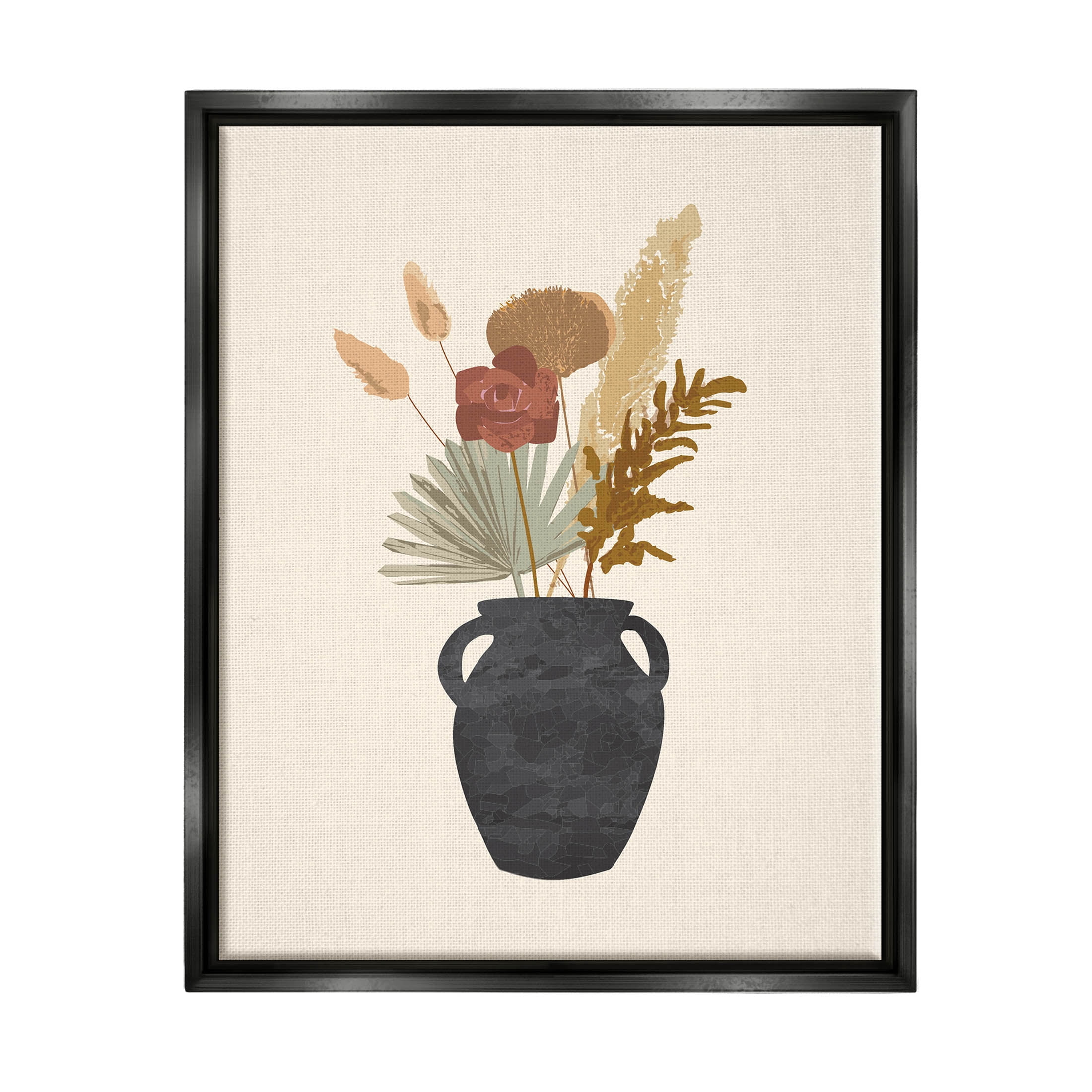 Contemporary Mixed Botanical Herbs Botanical & Floral Graphic Art Jet Black Framed Art Print Wall Art