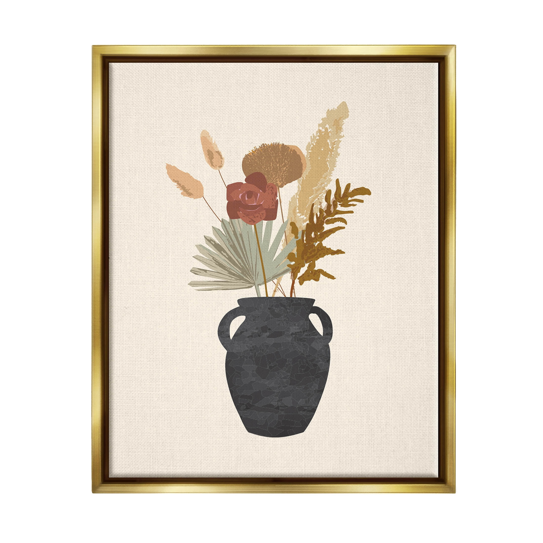 Contemporary Mixed Botanical Herbs Botanical & Floral Graphic Art Metallic Gold Framed Art Print Wall Art
