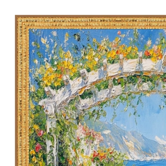 Contemporary Modern Slim Bright Gold Pebbled Texture Picture Frame 30x30 frame