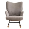 thumbnail image 1 of Contemporary Modern Style Rocking Chair-Fabric Accent Chair-Gray, 1 of 12