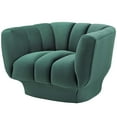 thumbnail image 1 of Contemporary Modern Urban Designer Living Room Lounge Club Lobby Accent Side Chair Armchair, Velvet Fabric, Green, 1 of 4