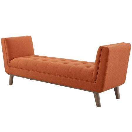 Contemporary Modern Urban Designer Living Room Lounge Club Lobby Accent Side Chair, Fabric, Orange