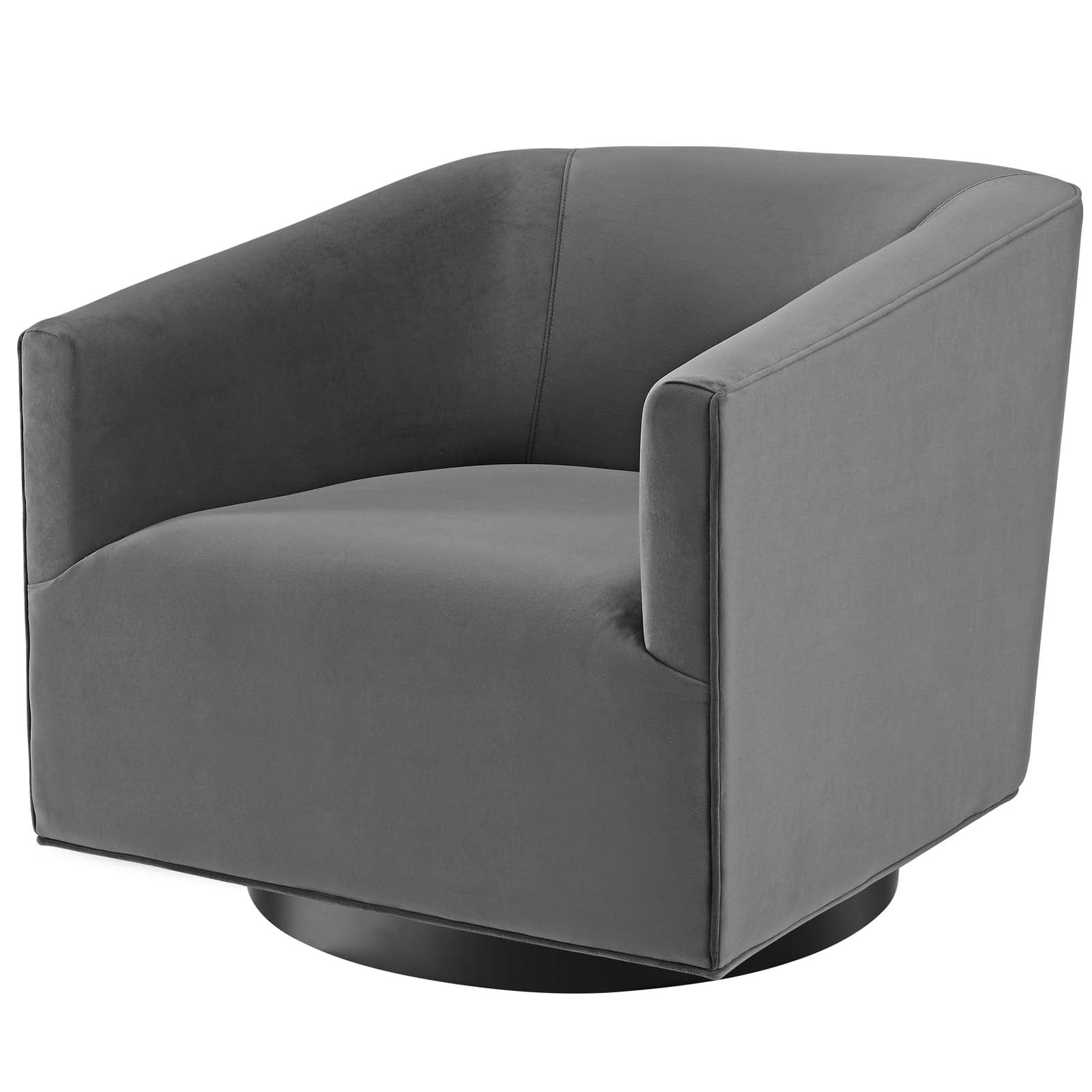 Contemporary Modern Urban Designer Living Room Lounge Club Lobby Accent Side Chair, Velvet Fabric, Grey Gray