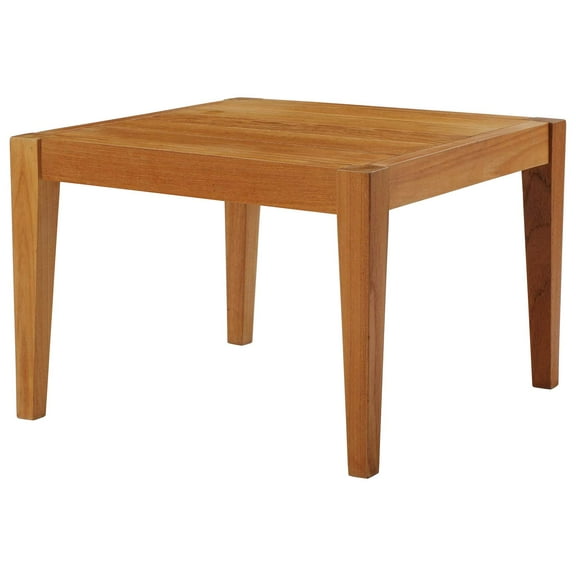 Contemporary Modern Urban Designer Outdoor Patio Balcony Garden Furniture Side Table, Wood, Natural