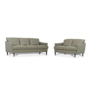 Contemporary Moss Green Leather Sofa + Loveseat by Acme Helena 54570-2pcs