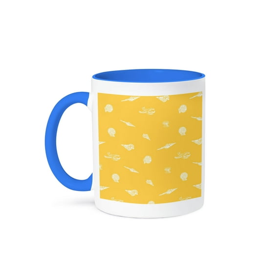 Contemporary Nautical Yellow And White Seashell And Starfish Pattern Contemporary Nautical Yellow And White Seashell And Starfish Pattern