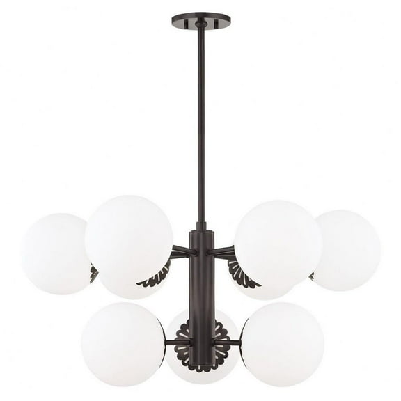 Contemporary Nine Light Chandelier-Old Bronze Finish Bailey Street Home 735-Bel-2941767