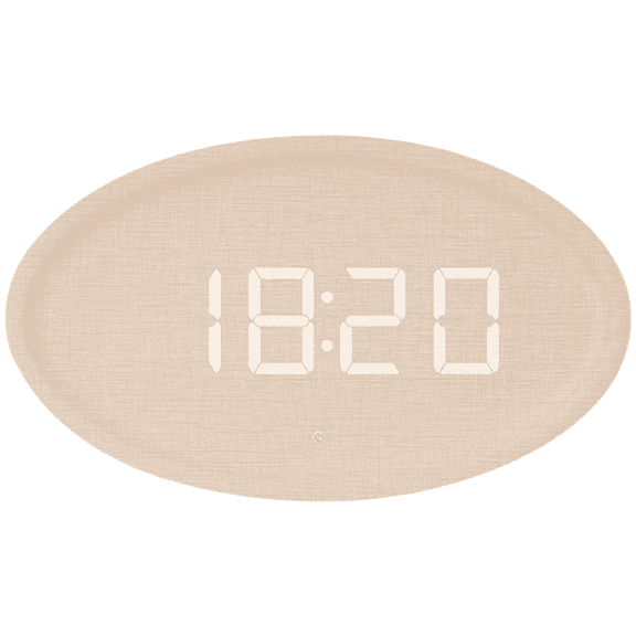 Contemporary Nordic LED Wall Clock Oval Digital Display USB Powered for Living