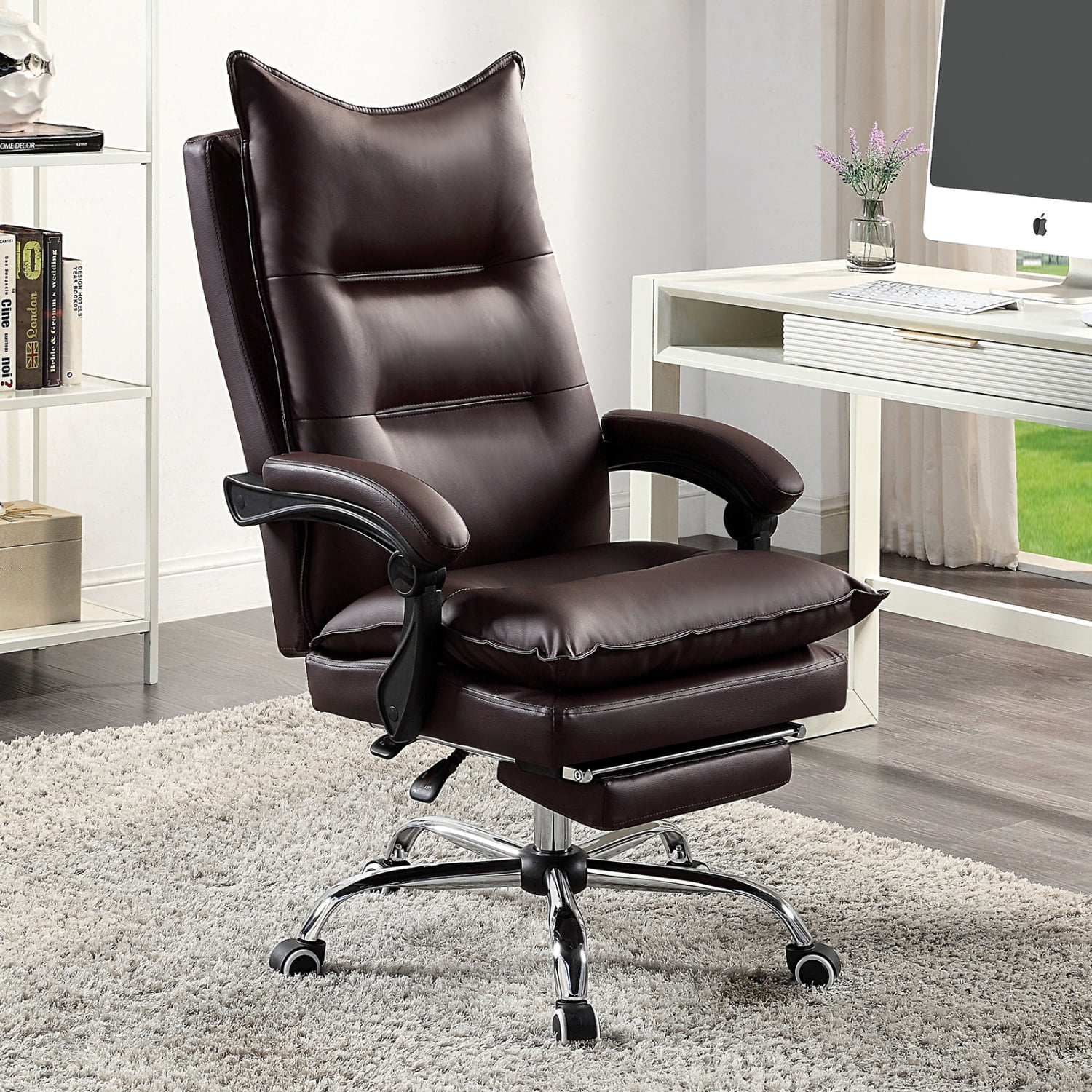 Contemporary Office Chair Upholstered 1pc Comfort Adjustable Chair