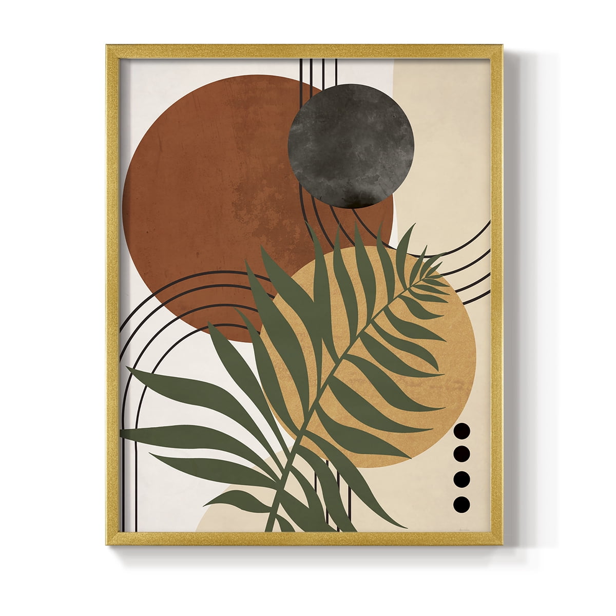 Contemporary Palm I in Paper Solid Wood 22 x 28 Framed Print