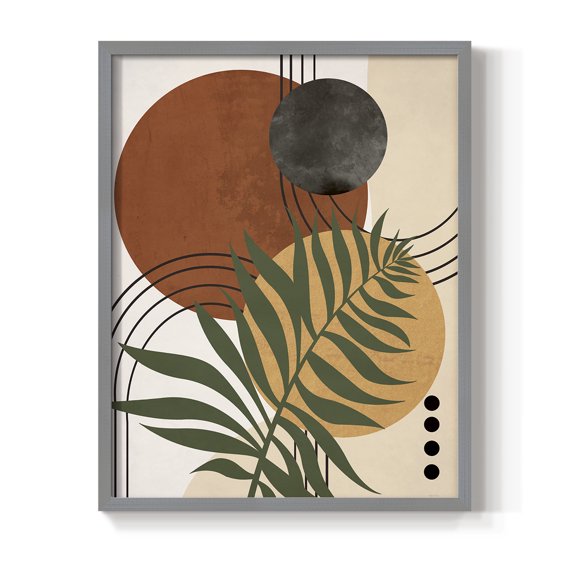 Contemporary Palm I in Paper Solid Wood 8 x 10 Framed Print
