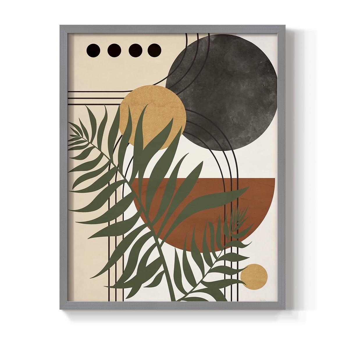 Contemporary Palm II in Paper Solid Wood 22 x 28 Framed Print