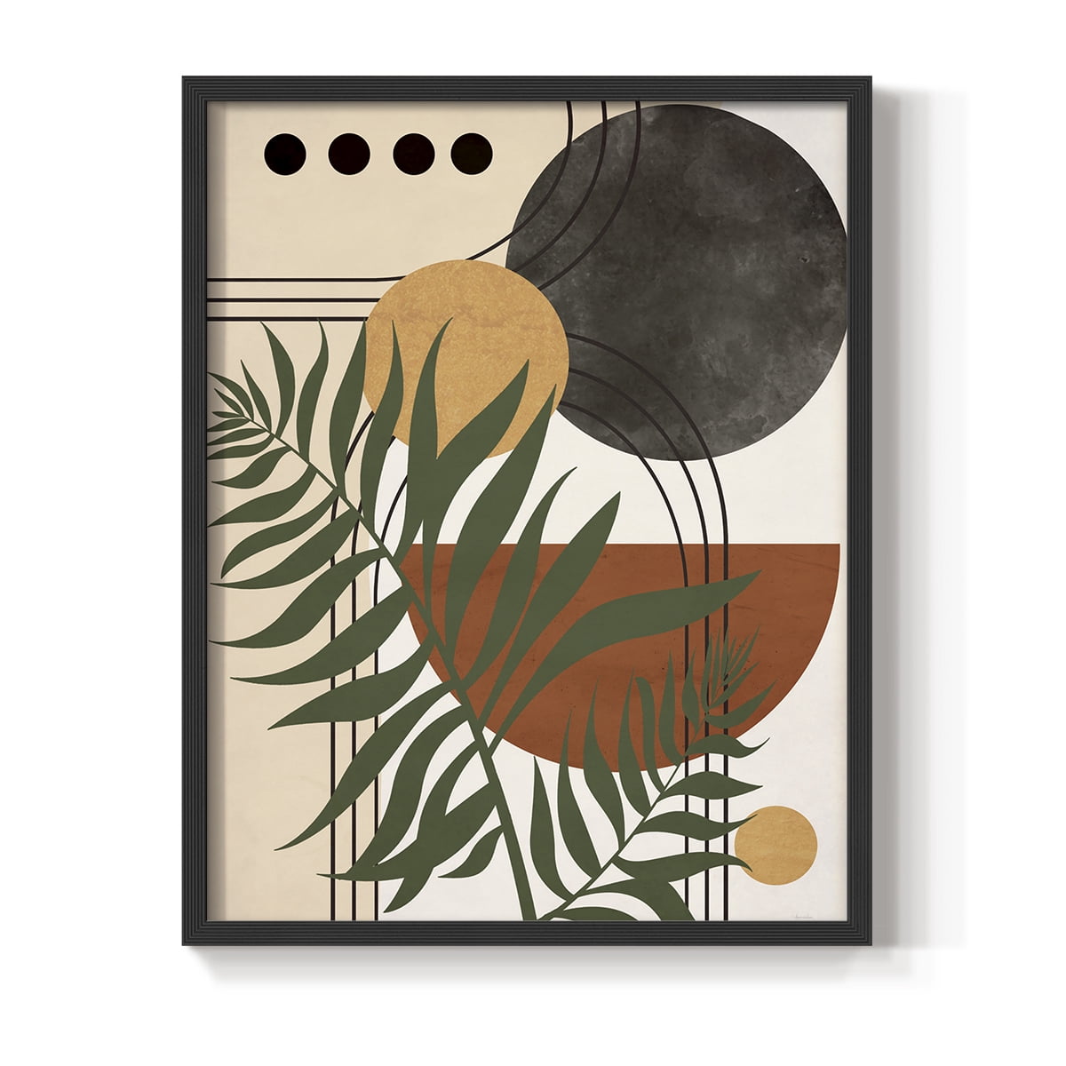 Contemporary Palm II in Paper Solid Wood 8 x 10 Framed Print
