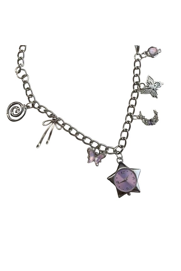 Contemporary Pendant Necklace Flexible Chain Designs Alloy Jewelry Art