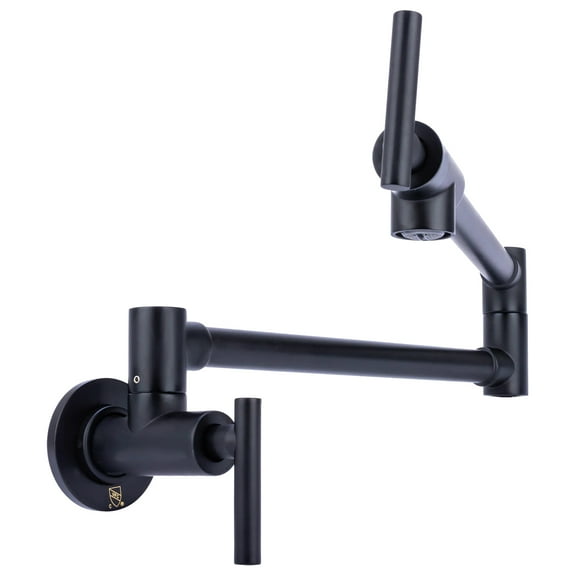 Contemporary Pot Filler Kitchen Faucet in Matte Black