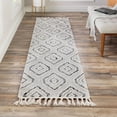 thumbnail image 1 of Contemporary Prudence Collection Area Rug Black-White - 2'x6', 1 of 5