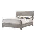 thumbnail image 1 of Contemporary Queen Platform Bed | Weathered Gray Wood Frame | Curved Headboard | Rustic Modern Style | Box Spring Not Required | 81" L x 66" W | Bedroom Furniture, 1 of 6