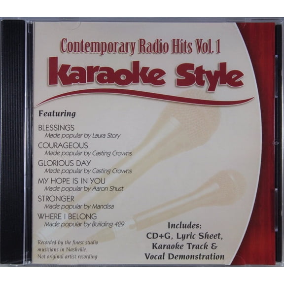 Contemporary Radio Hits Volume 1 Daywind Christian Karaoke Style NEW CD+G 6 Songs