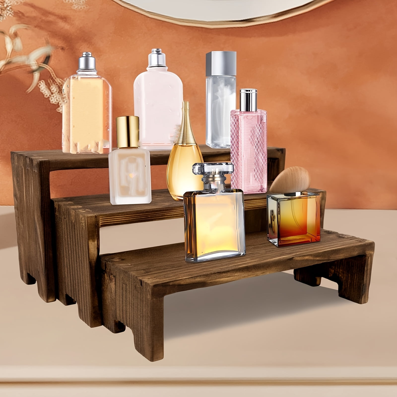 Organizing Stand Contemporary Rectangular Wooden Display Stand - A Three-Tier Organizer ...