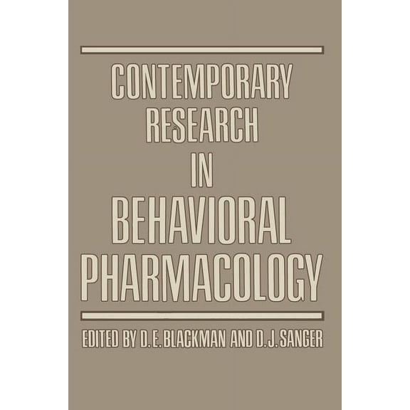 Contemporary Research in Behavioral Pharmacology, (Paperback)