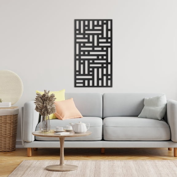 Contemporary Room Divider, 0.8mm Steel Panel, Smooth Laser-Cut Edges, Wind-Resistant Design, Suitable for Office/Commercial Spaces