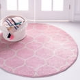 thumbnail image 1 of Contemporary Rosilan Collection Area Rug 4' Round - Pink, 1 of 5
