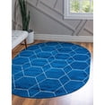 thumbnail image 1 of Contemporary Rosilan Collection Area Rug 4'x6' Oval - Navy Blue, 1 of 5
