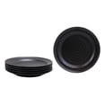 thumbnail image 1 of Contemporary Round 9.75"D Matte Black Jade Melamine Large Dinner Plates Set 6, 1 of 3