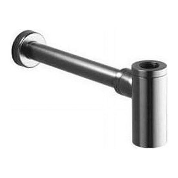 Contemporary Round Brass Bottle P Trap Brushed Chrome