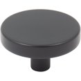 thumbnail image 1 of Contemporary Round Cabinet Knob, 1-1/2 Inches, Zinc Base Material, Matte Black by Stone Harbor Hardware, 1 of 4