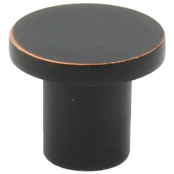 Contemporary Round Cabinet Knob, 15/16 Inches, Zinc Base Material, Vintage Bronze by Stone Harbor Hardware