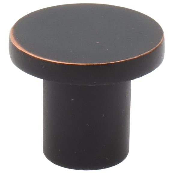 Contemporary Round Cabinet Knob, 15/16 Inches, Zinc Base Material, Vintage Bronze by Stone Harbor Hardware