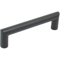 Contemporary Round Cabinet Pull, 128 Millimeters, Zinc Base Material, Matte Black by Stone Harbor Hardware