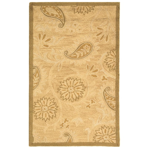 Contemporary Rug - Berkley Wool Pile -Light Brown-Color:Light Brown,Design:Contemporary,Shape:Accent,Size:4'9"LX2'9"W