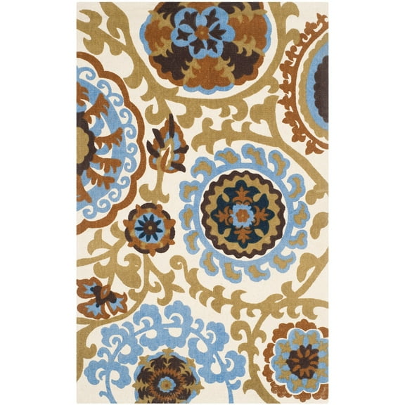 Contemporary Rug - Cedar Brook -Blue-Color:Blue,Design:Contemporary,Shape:Accent,Size:3'9"L x 2'3"W
