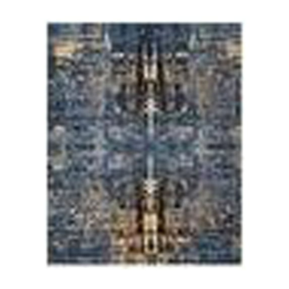 Contemporary Rug - Centennial Silk/Wool -Twilight Blue-Color:Twilight Blue,Design:Contemporary,Shape:Medium Rectangle,Size:9'L x 6'W
