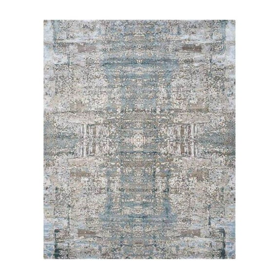 Contemporary Rug - Centennial Silk/Wool -Worn Denim-Color:Worn Denim,Design:Contemporary,Shape:Large Rectangle,Size:12'L x 9'W