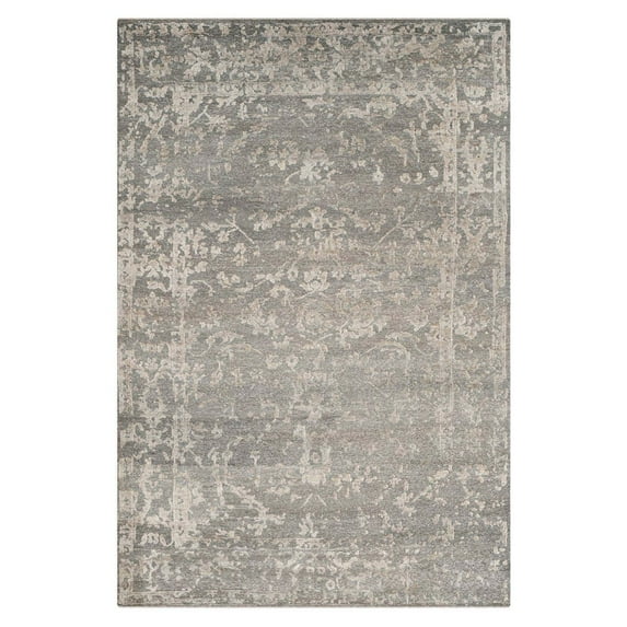 Contemporary Rug - Centennial Wool/Viscose -Light Grey/Dark Grey-Color:Light Grey/Dark Grey,Design:Contemporary,Shape:Large Rectangle,Size:12'L x 9'W
