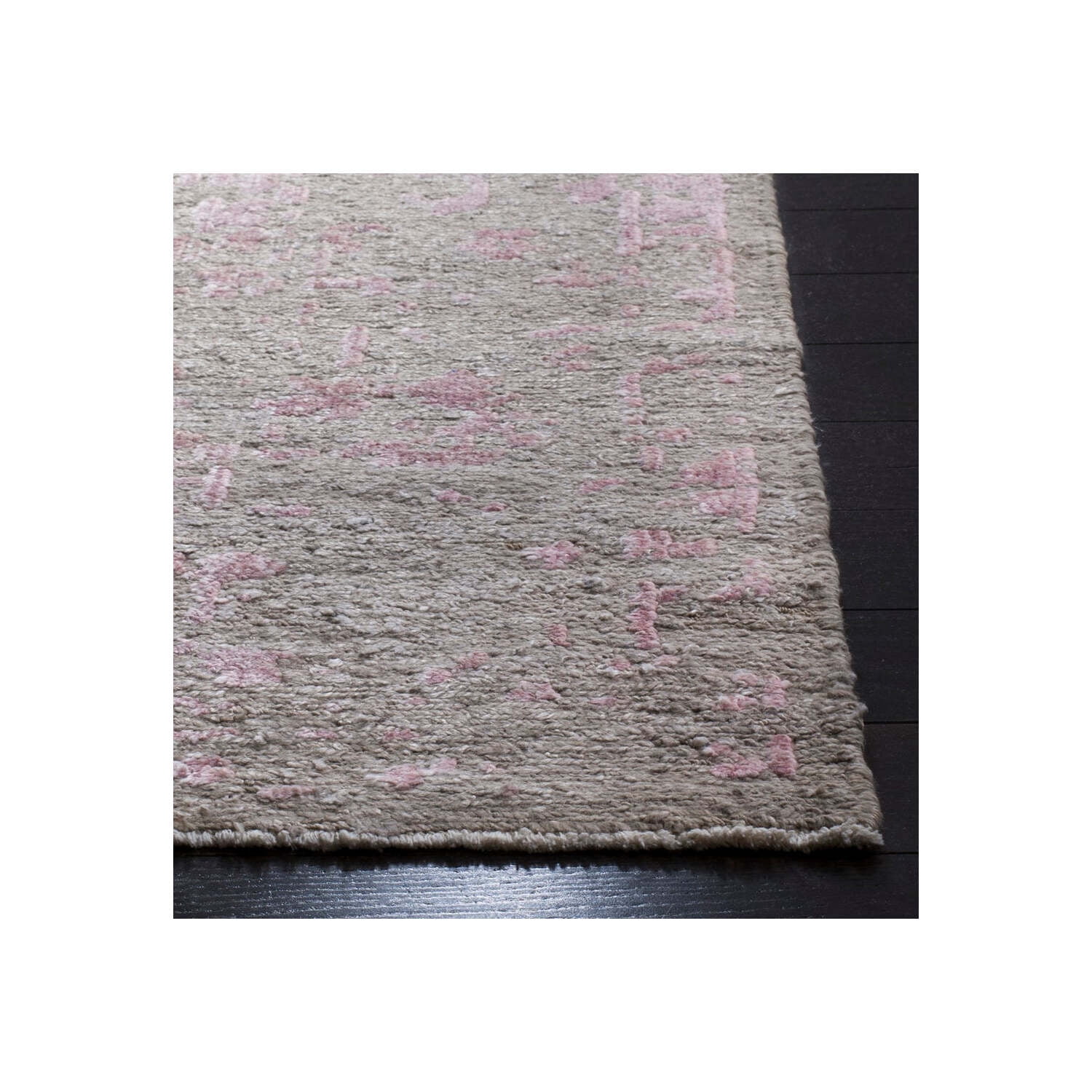 Centennial Silver and Rose Hand-Knotted Wool Area Rug 6' x 9'