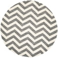 thumbnail image 1 of Contemporary Rug - Chatham Wool Pile -Dark Grey/Ivory Style-A-Color:Dark Grey/Ivory,Design:Contemporary,Shape:Round,Size:5'L x 5'W, 1 of 4