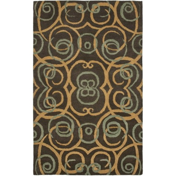 Contemporary Rug - Rodeo Drive Wool Pile -Black/White Style-A-Color:Black/White,Design:Contemporary,Shape:Medium Rectangle,Size:8'L x 5'W