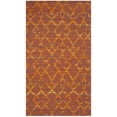 thumbnail image 1 of Contemporary Rug - Straw Patch Wool/Cotton -Rust/Gold-Color:Rust/Gold,Design:Contemporary,Shape:Rectangle,Size:5'L x 3' W, 1 of 2