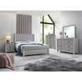 thumbnail image 1 of Contemporary Rustic Style 4Pc King Size Panel Bed Gray Finish Wooden Storage Bedroom Set, 1 of 6